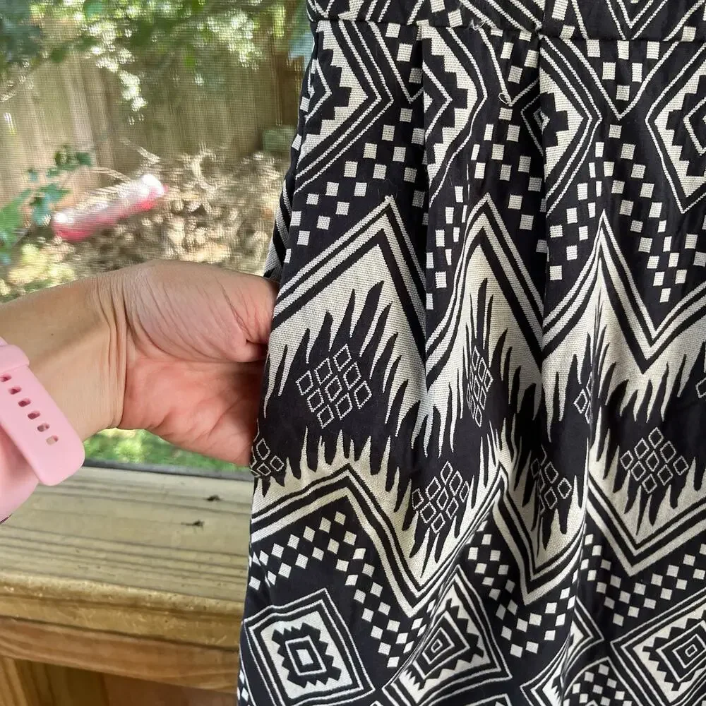 J.Crew Women's Black & White Printed Sleeveless Sheath Dress Size 0